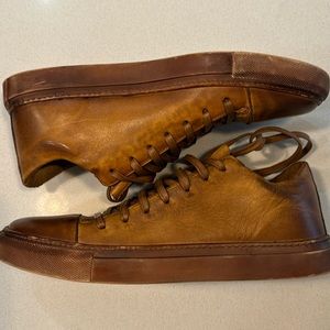 John Varvatos 315 REED LOW TOP SNEAKER.     Rust Brown NEW